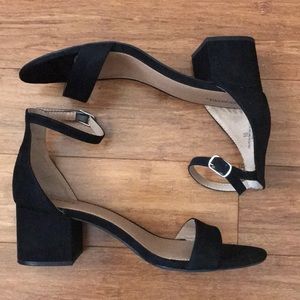 Merona black block heels
